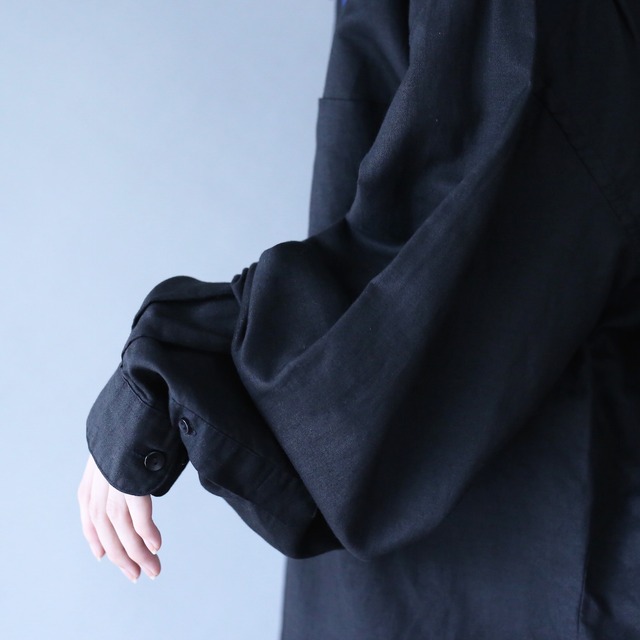 "刺繍" square in circle art design fry-front minimal mode shirt