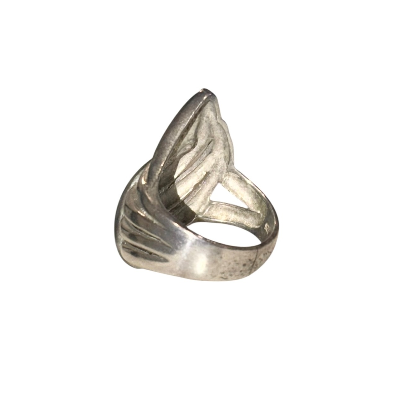 vintage silver abstract wide ring