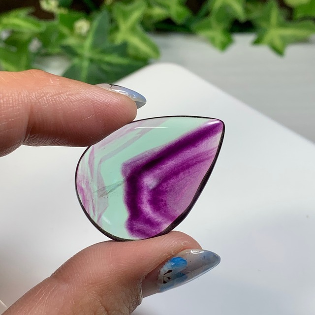 4.透明度高☆グラデーションフローライトルース・しずく型