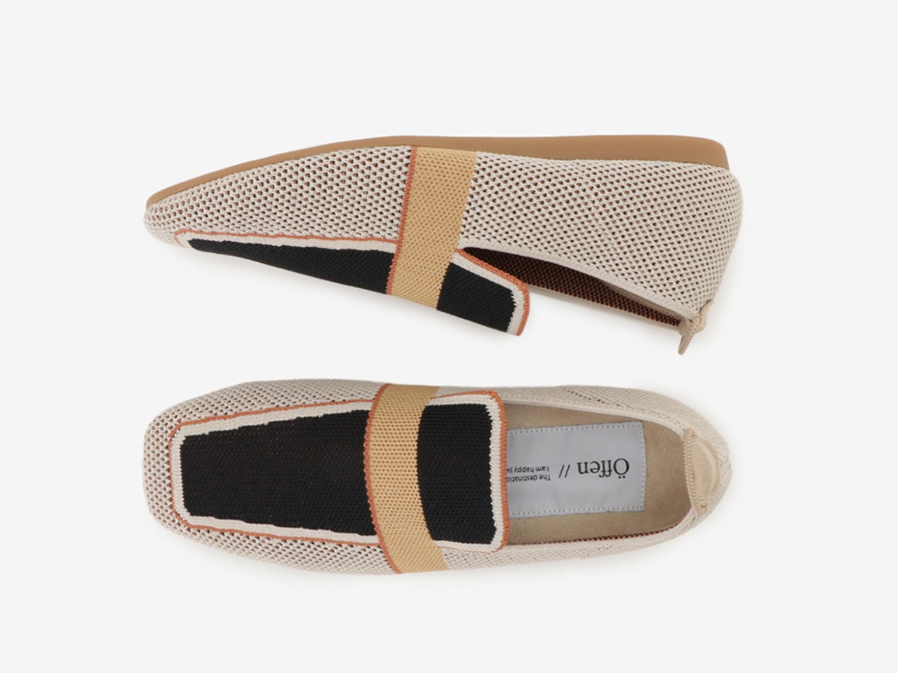 square-OPPEN / BEIGE & BLACK