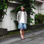 INTERIM(インテリム）1940年代のU.S.NAVYシャンブレーシャツをモチーフにミルクウォッシュペイントされたシャンブレーシャツコーディネート