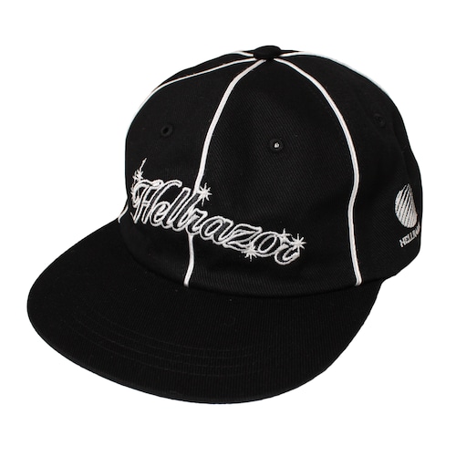 【HELLRAZOR】TWINCLE LOGO 6PANEL CAP(BLACK)〈国内送料無料〉