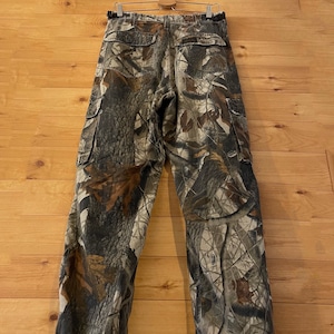 【REALTREE】カモフラージュ カモ柄 総柄 カーゴパンツ ミリタリー W32 アメリカ古着