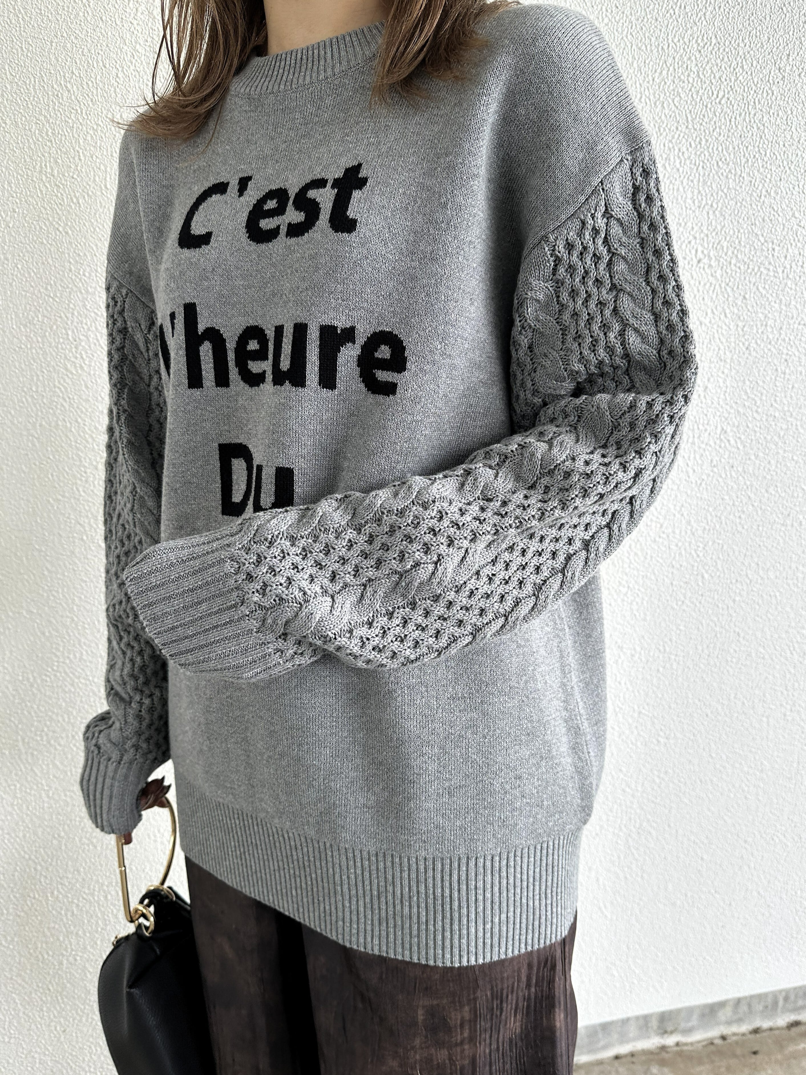 N°9286!】袖ケーブルジャガードロゴニット（9212-57028) | 9286