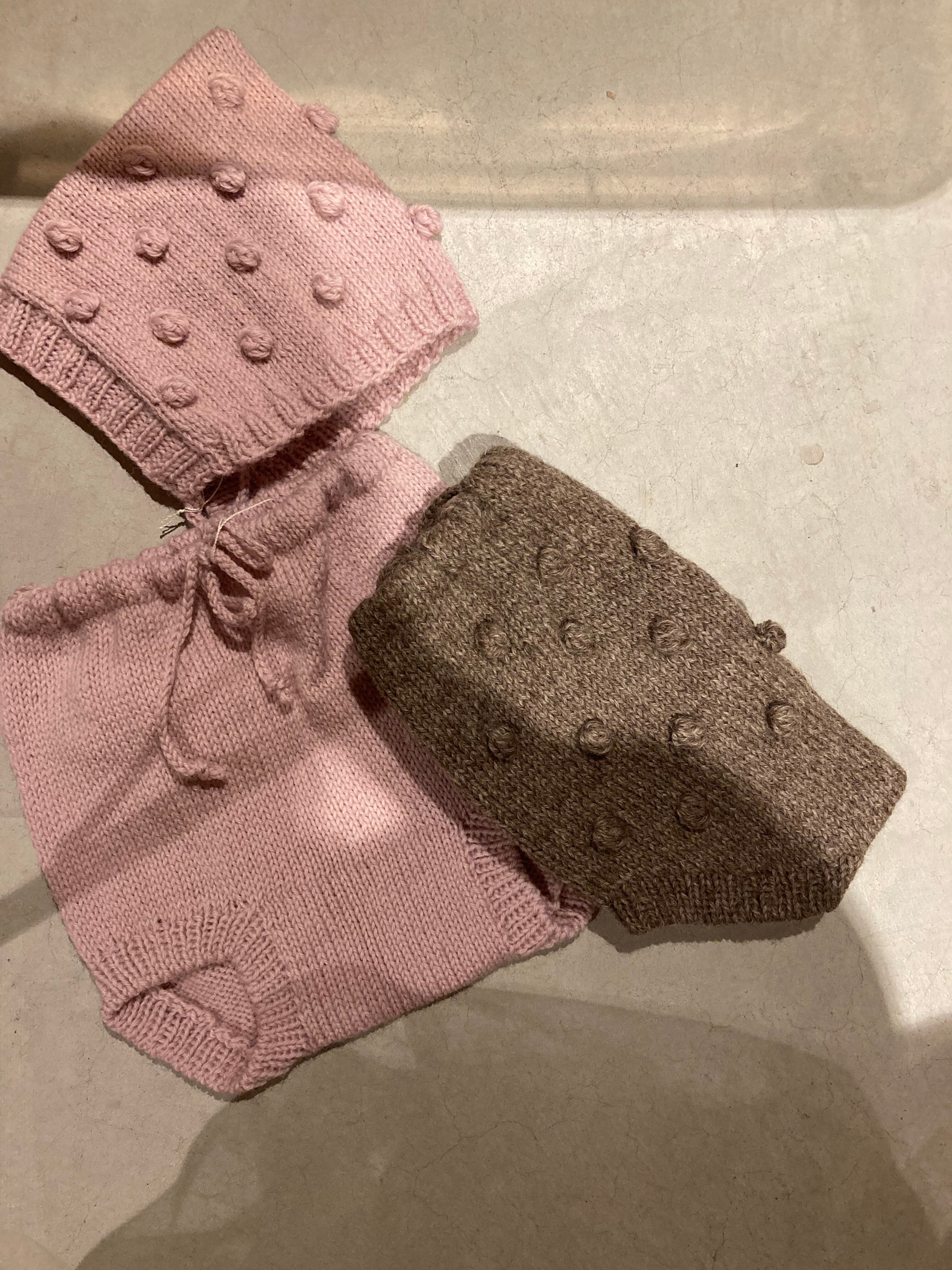 ニットポンポン付き かぼちゃパンツ