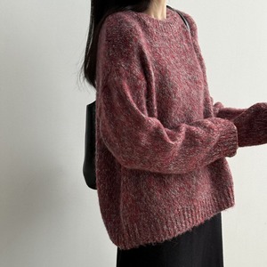 pullover knit top　J00279