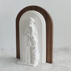 【木製 インテリア ディスプレイラック】 ブックエンド 彫刻テイスト シンプル モダン 北欧風 ヴィンテージ調 装飾 寝室 玄関 リビング 勉強机 デスク オフィス カフェ