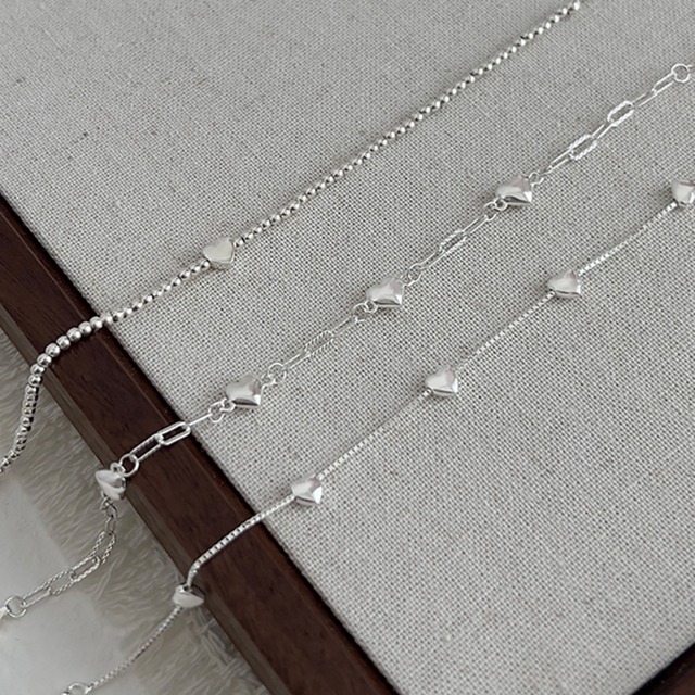 Weiwan925シルバー韓国のハートブレスレット 3s