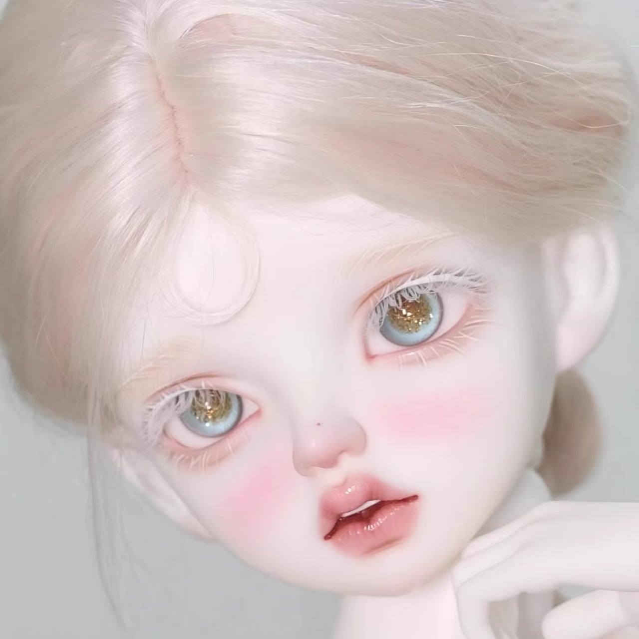 BJD グラスアイ】ドールアイ 12mm-18mm 金色ラメ キラ瞳 ゴールド