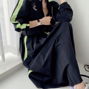 サイド ライン ブルゾン スカート セット アップ 341299