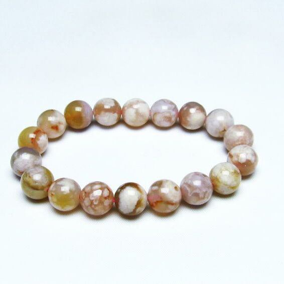 チェリーブロッサムアゲート ブレスレット 桜瑪瑙 12mm [M便 1/10] 111-24606