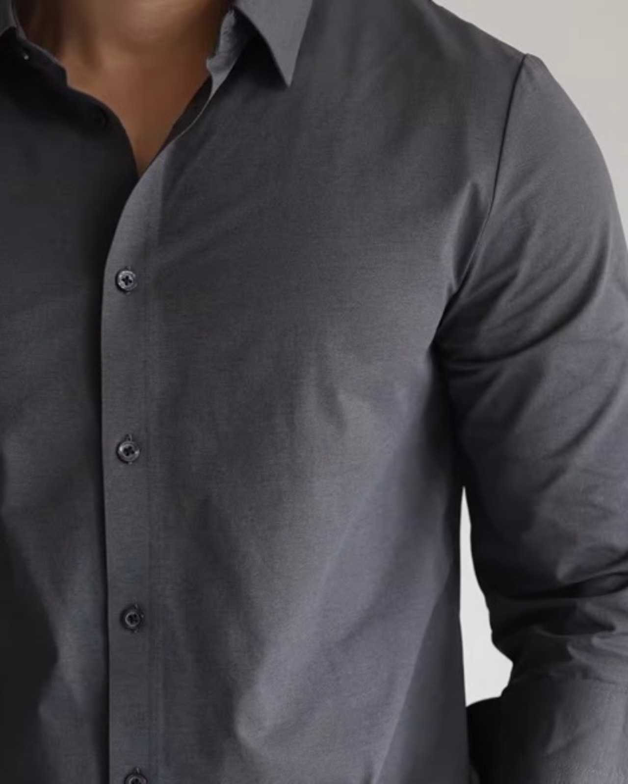 【機能端麗】吸湿速乾 ストレッチ長袖シャツ