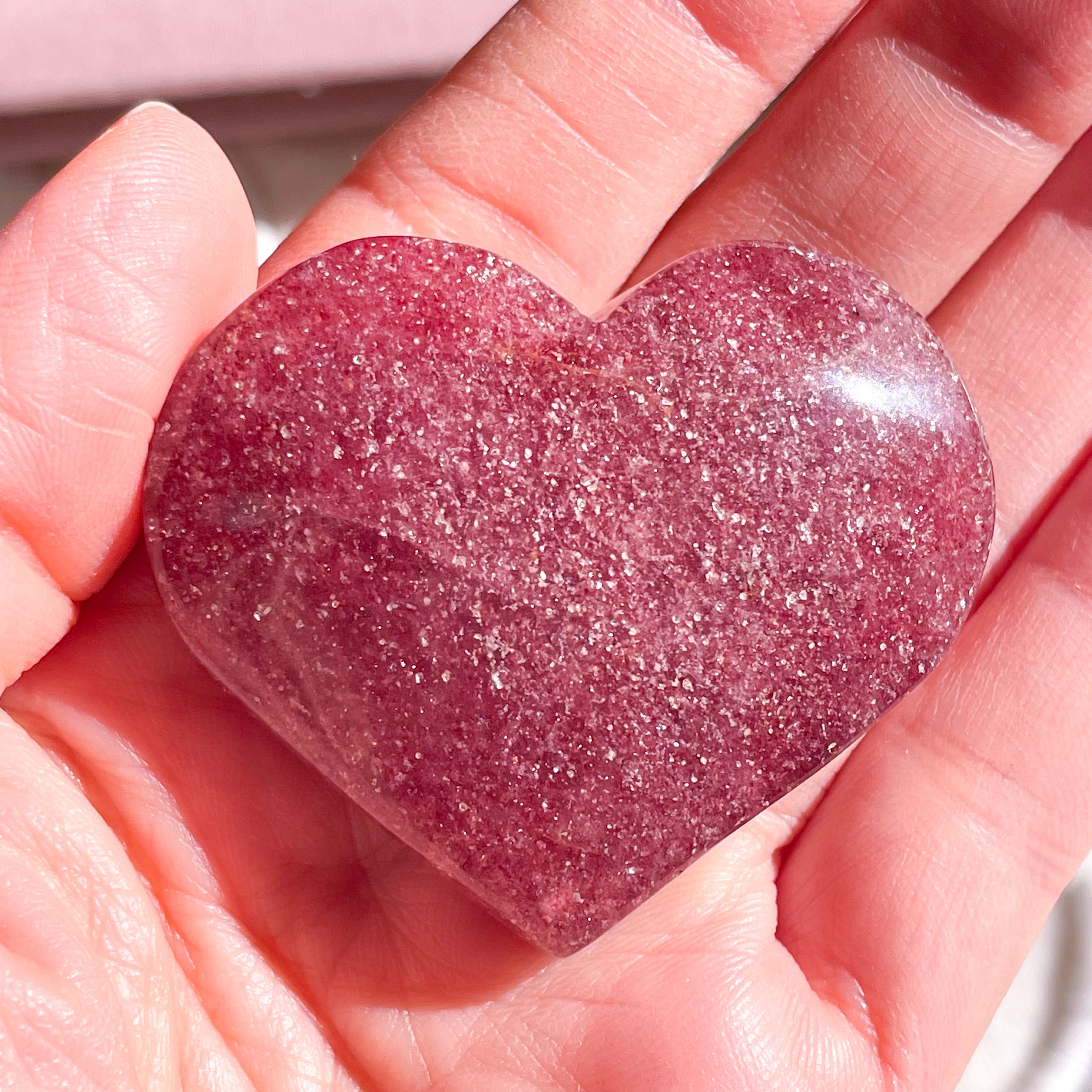 Strawberry Quartz Heart 1 ✧ ストロベリークォーツ | FLUXY - 天然石