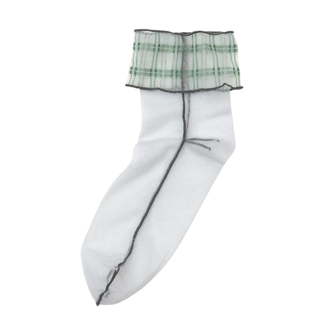 TRICOTÉ / 【23-25cm】check tulle socks TR51SO018