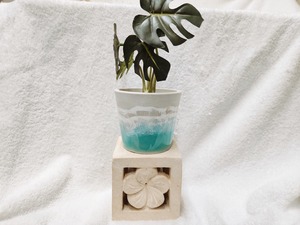 387.オーシャンレジンアート 植木鉢 穴なし