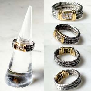 vintage FRED ss×k18 diamond ring “Force 10”