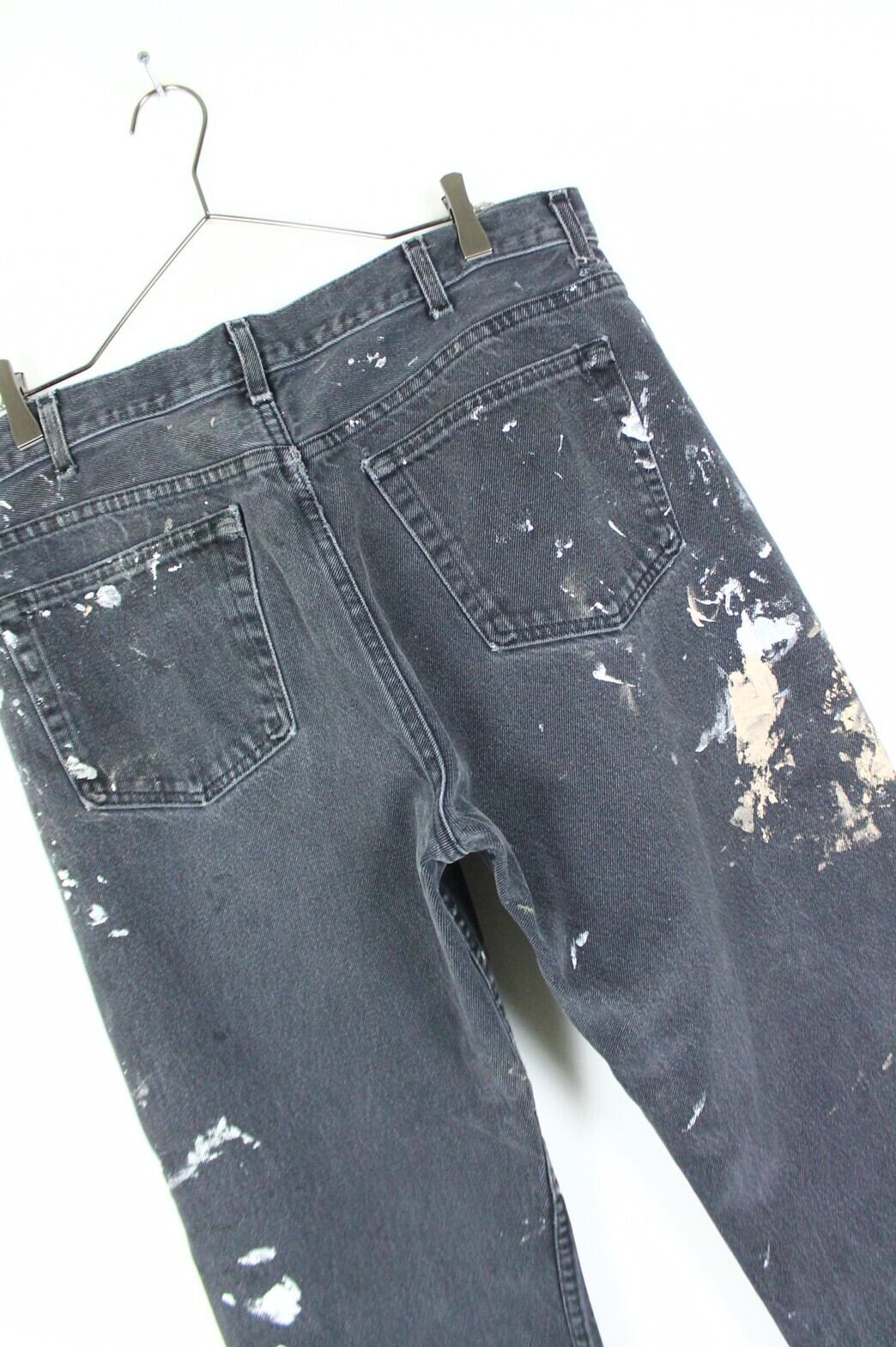 90's vintage ペイント　ダメージデニムパンツ　グランジ　パンク