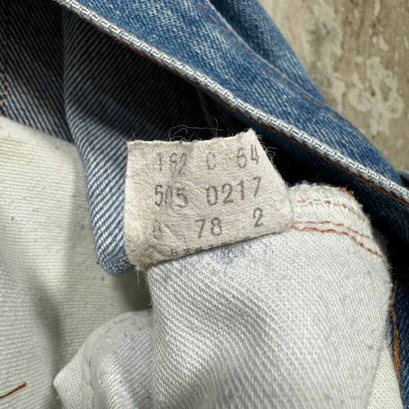 70's Levi's リーバイス 505-0217 デニム 66後期 刻印8 スモールe
