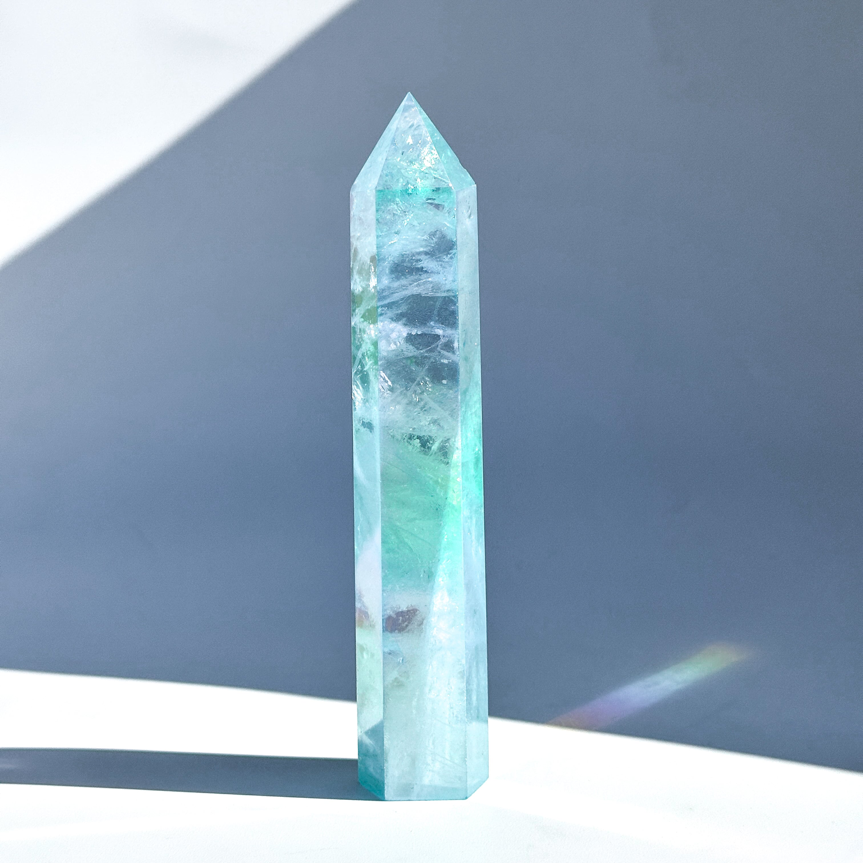 Big◎アクアオーラクォーツ タワー 91✧ Aqua Aura Quartz ✧天然石・鉱物・パワーストーン・インテリア