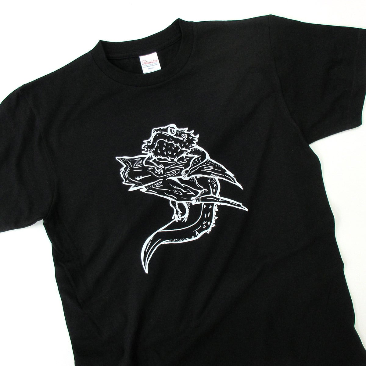 フトアゴヒゲトカゲ Tシャツ am86 線画 爬虫類 アニマル | 幸服屋さん