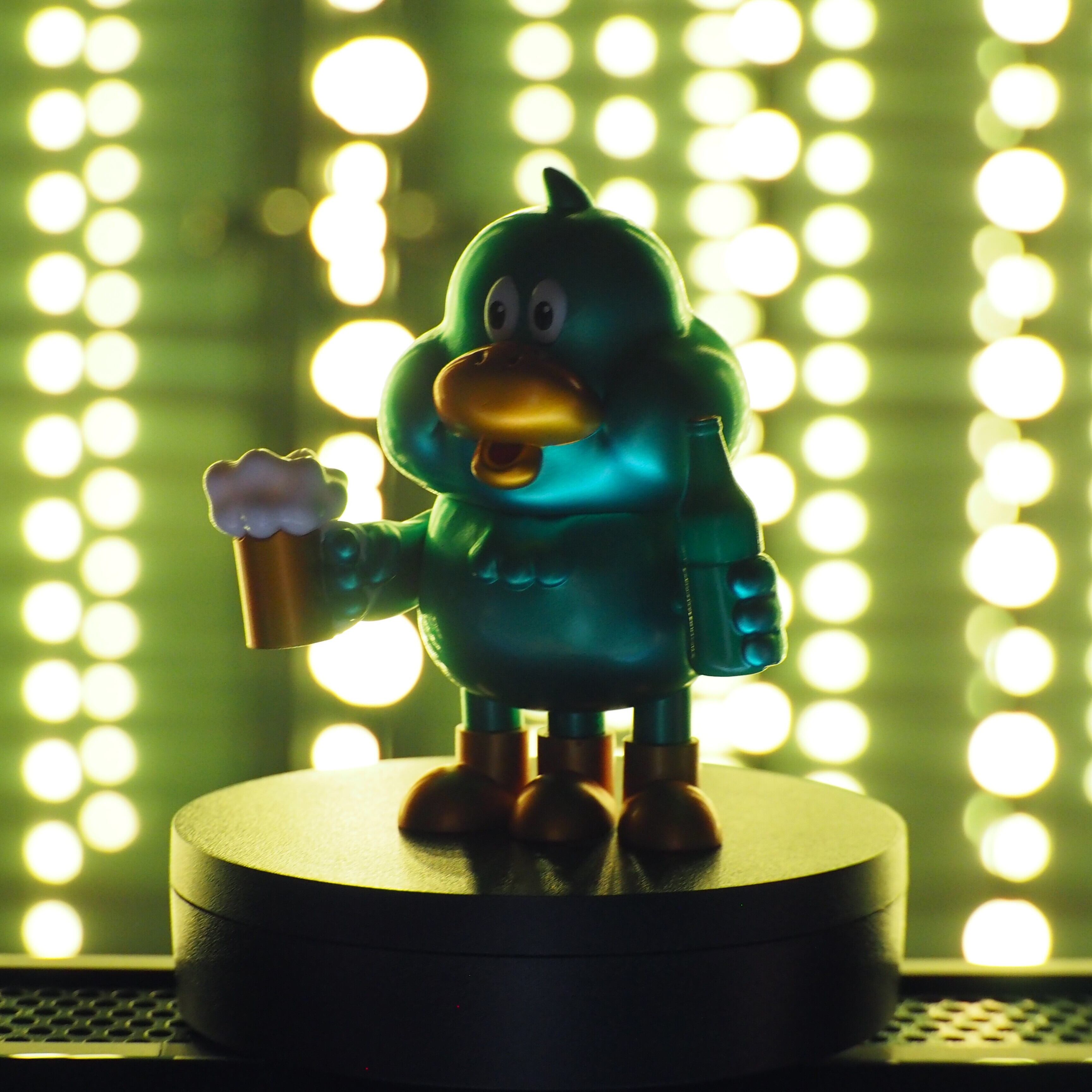 【美品】DUCKROW ダックロー メタリックグリーン ソフビ DUCKROW 