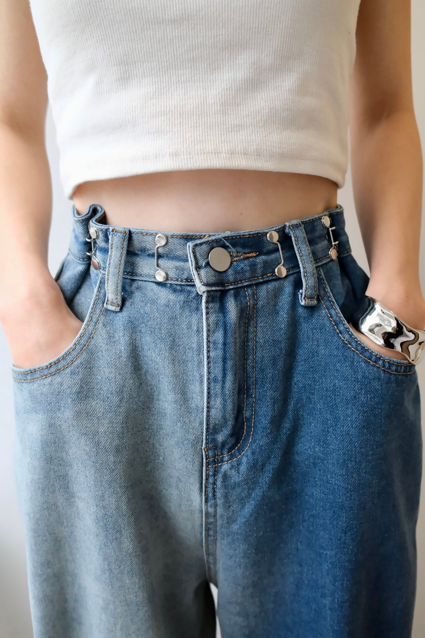 Denim Wide Pants デニムワイドパンツ Light Gray | planet3rd