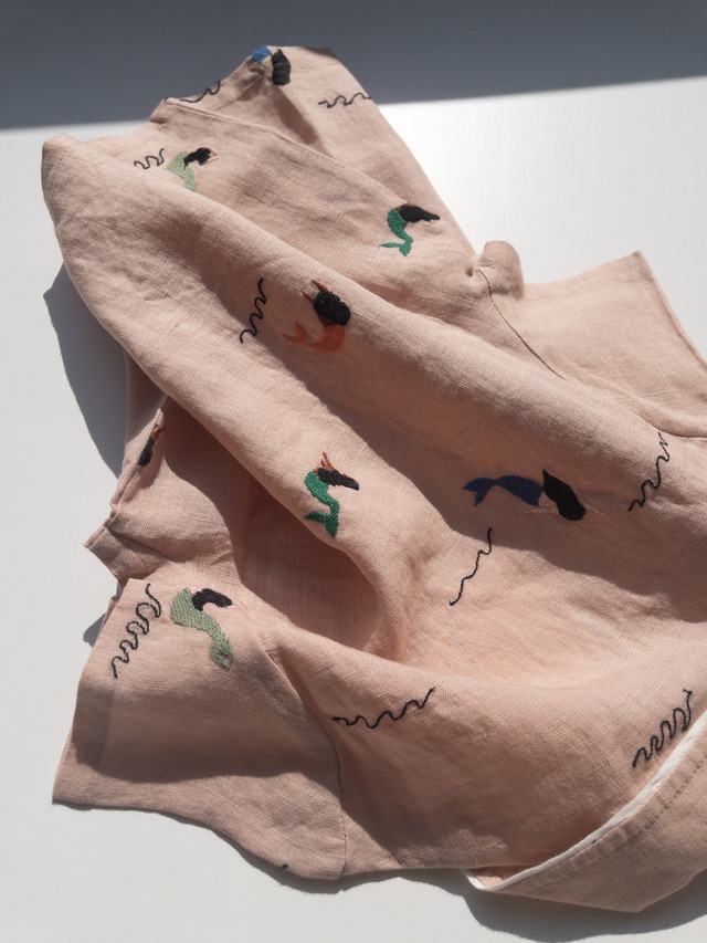 《即納》FISH&KIDS/ ALLOVER EMBROIDERY MERMAID SHIRT