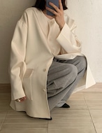 【新作5%OFF・3日間】Satin Single Jacket_2colors