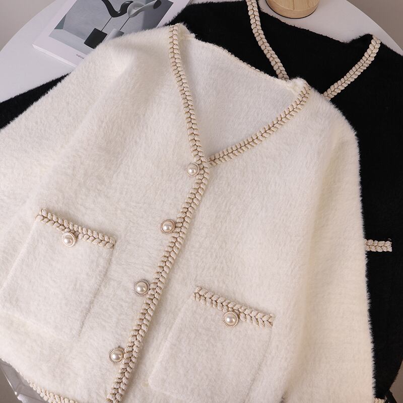 セーター ジャケット レディースオータムウィンタースタンダードルーズカーディガントップス ロング レトロ 秋物 冬物 1号婦人74431801905