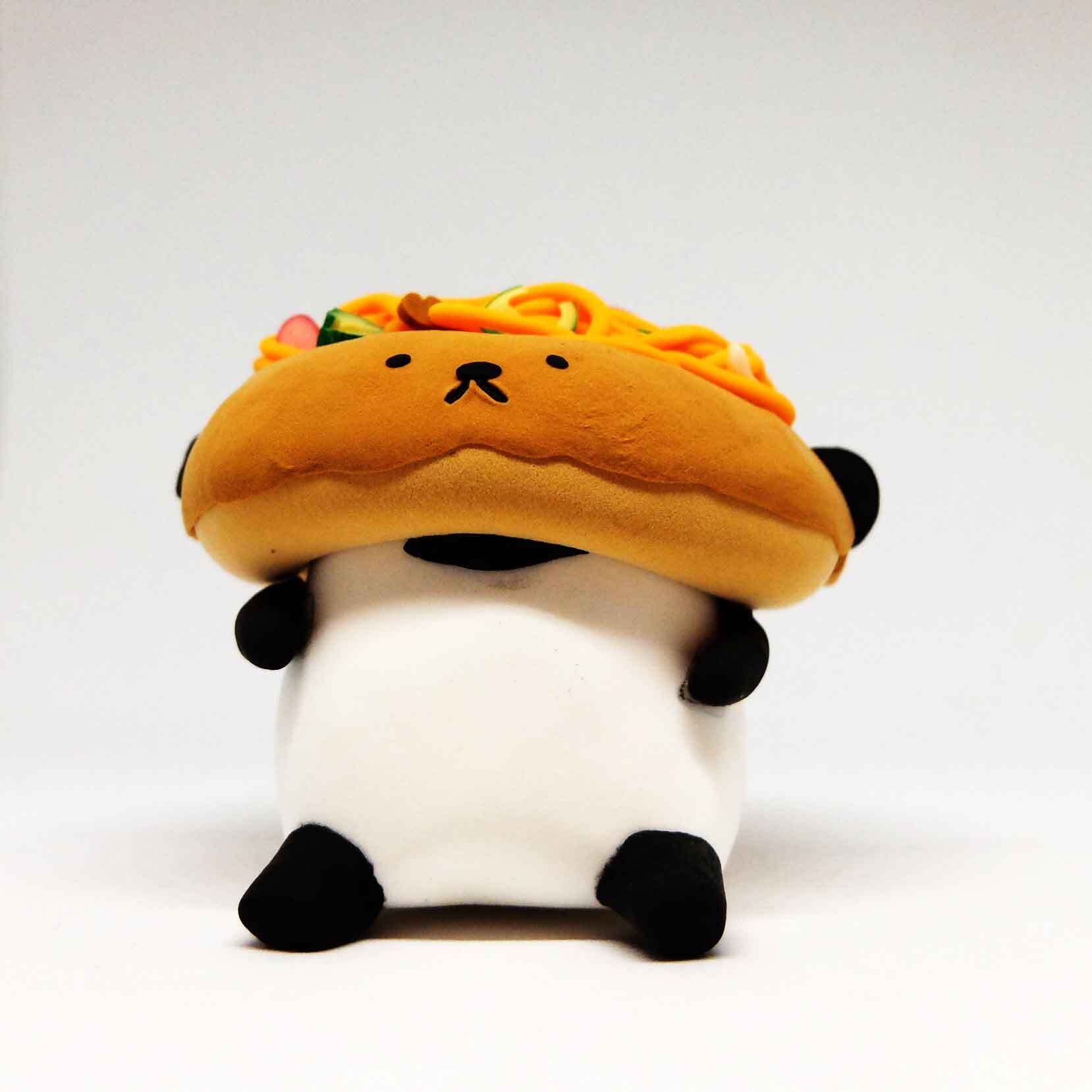 ナポリタンコッペパンダ / 紙粘土 / カトコト