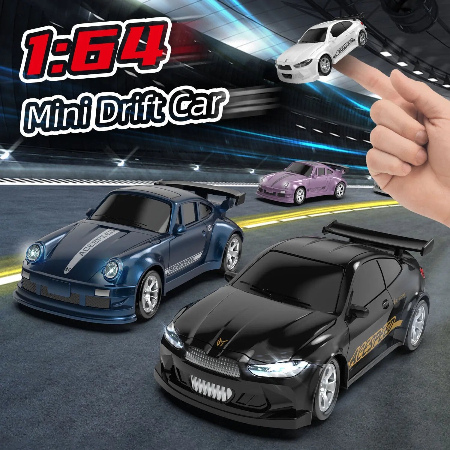 2025年 新型RCカー 1/64 ドリフト デスクトップラジコン 2.4G 軽