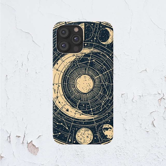 受注生産 iPhoneケース 天文円盤のクラシック星図｜天体図 STAR019B
