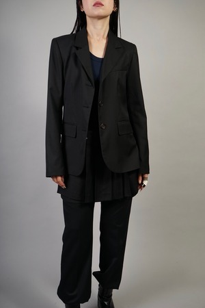 SIDE SLIT JACKET (BLACK) 2302-57-865