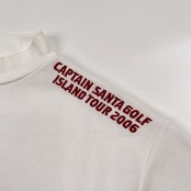CAPTAIN SANTA キャプテンサンタ GOLF CLUB 肩刺繍入り ハイネック 半袖Tシャツ カットソー サイズ M /ホワイト/ジョイマークデザイン