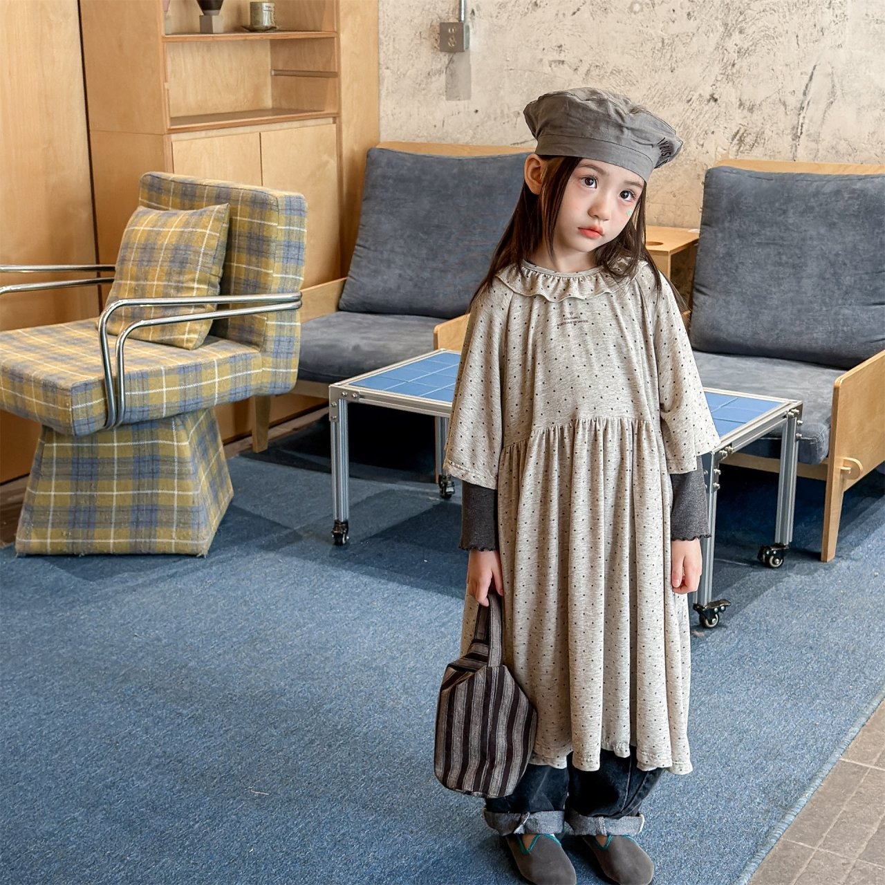 [bdiary] Ciel Dotron Dress / [비다이어리] 시엘도트롱원피스