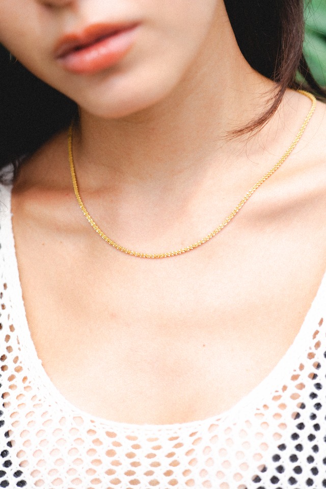 316L sparkling chain necklace［GOLD］#n