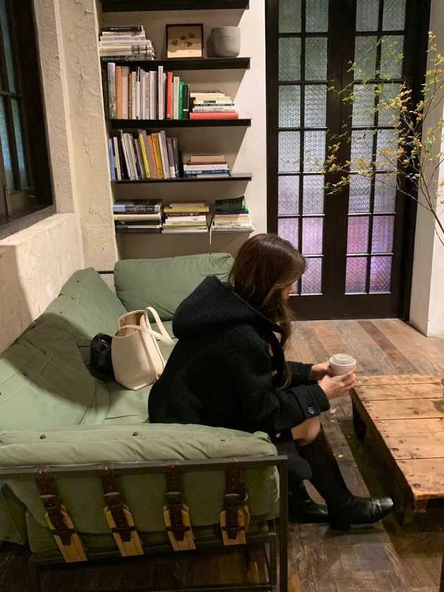 (即納) ounce / Baby alpaca hoodie duffle coat