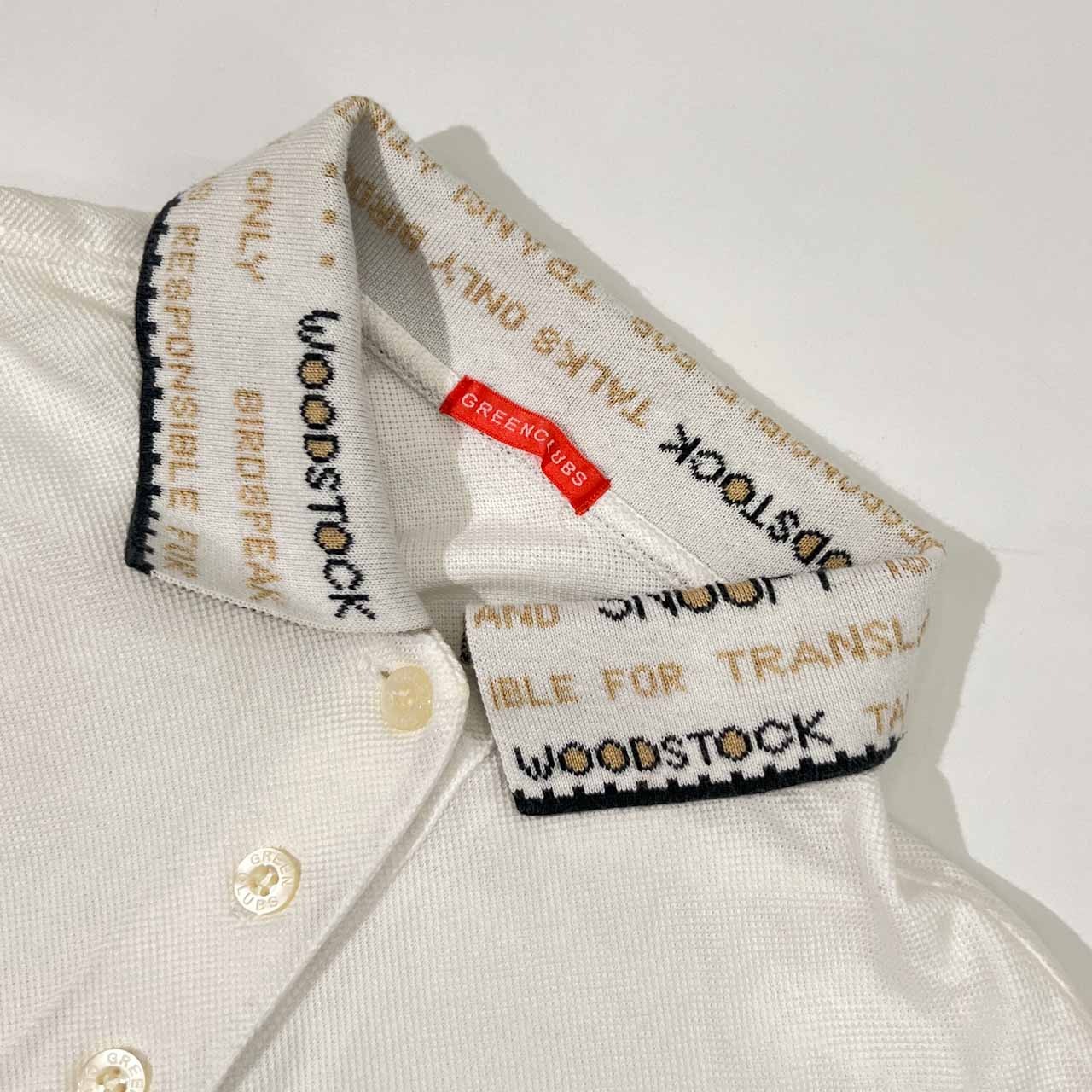 GREENCLUBS グリーンクラブス スヌーピーコラボ 鹿の子長袖 ポロシャツ 1/ホワイト レディース