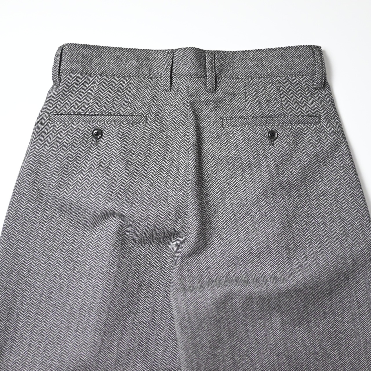 SAYATOMO /  2-Tack Herringbone Wide Slacks