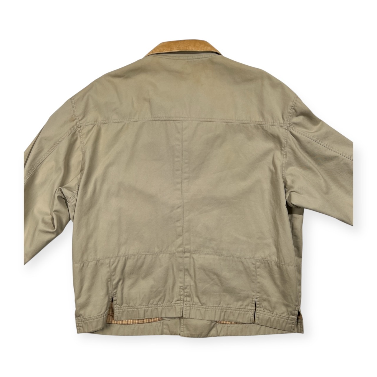 Madeleine NON NON マドモアゼルノンノン 裏チェック 襟コーデュロイ ワーク ジャケット /ベージュ