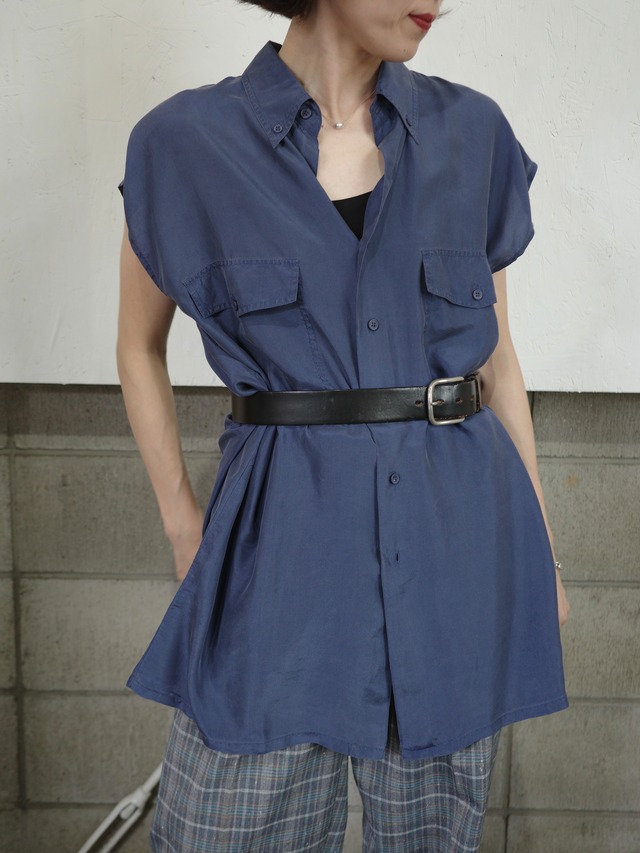 <vintage>silk over shirt