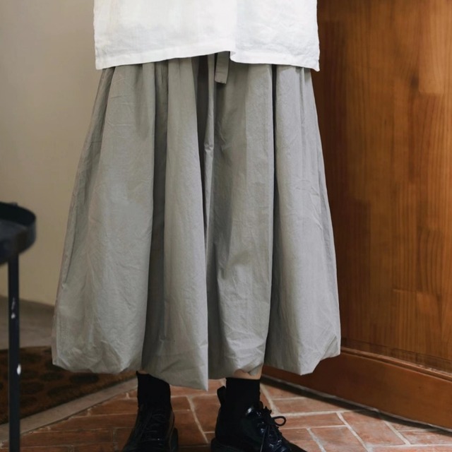 ウエストリボンフレアスカート　T0106