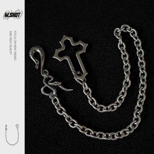 蛇クロス ウォレットチェーン G169