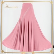 社交ダンス 衣装 スタンダード スカート レッスンウェア レディース ピンク系 無地 練習着 シンプル フォーマル ステージ衣装 ラインストーン フレアスカート ダンススカート ソーシャルダンス 練習用 ステージ用 発表会 ウエストゴム ピンク ストーン装飾 ラインストーン付き キラキラ シンプルデザイン 上品 大人可愛い エレガント ダンスレッスン コスチューム レディース用 Ballroom skirt Standard skirt Pink Sparkle stones