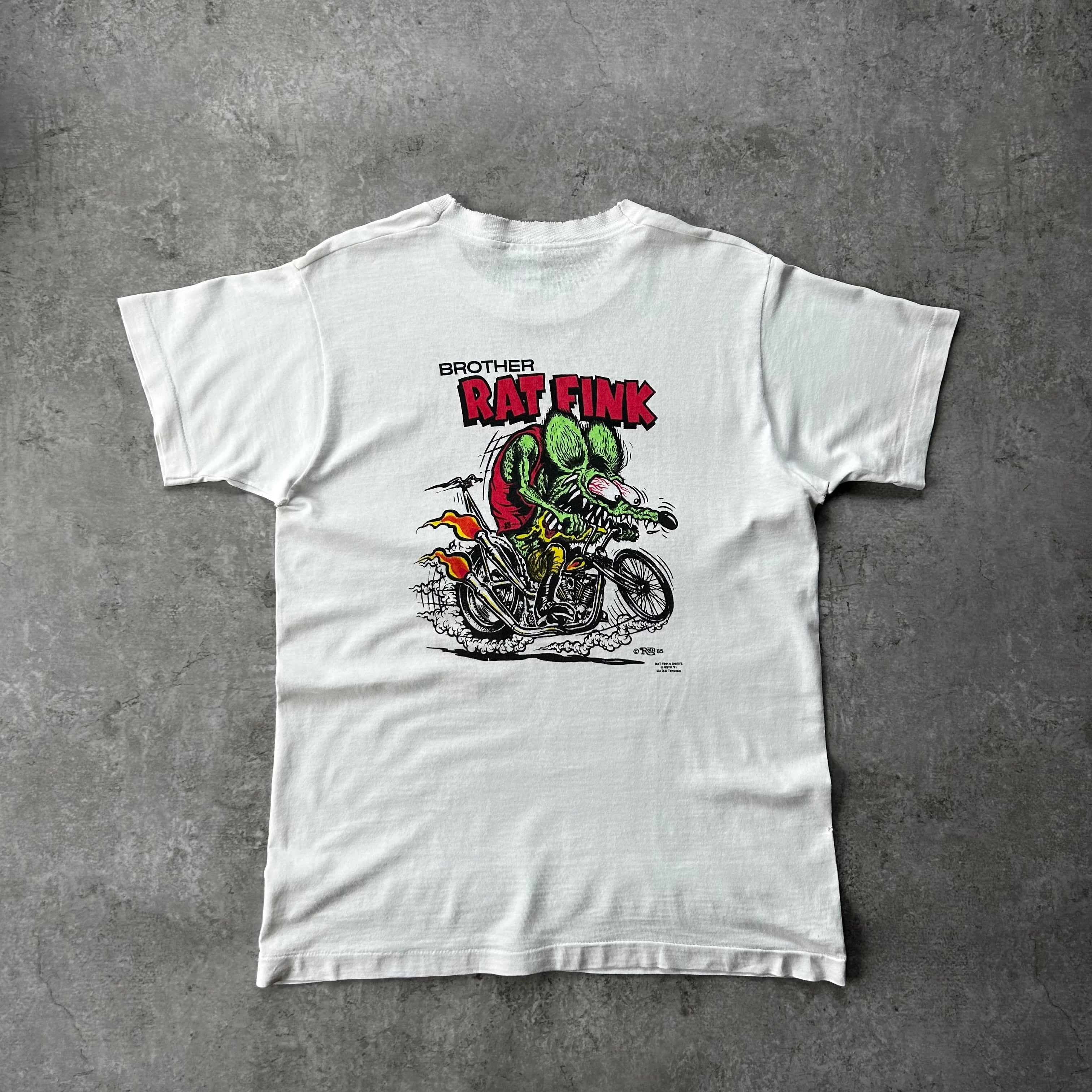 90s フルーツオブザルーム tシャツ ラットフィンク 白 M エドロス