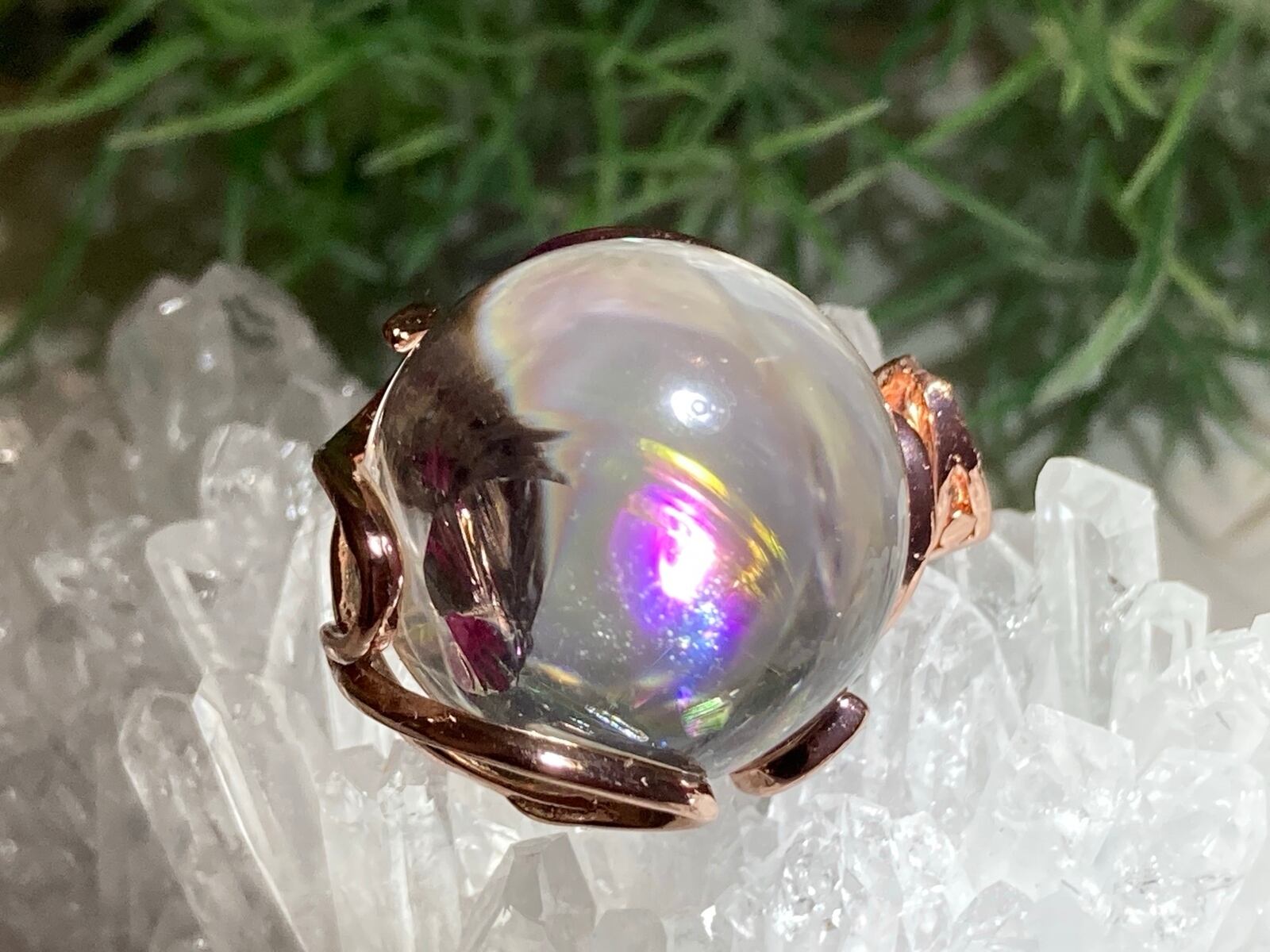 虹入り✡️カブラル産 スモーキーレムリアンシード(カード付き)