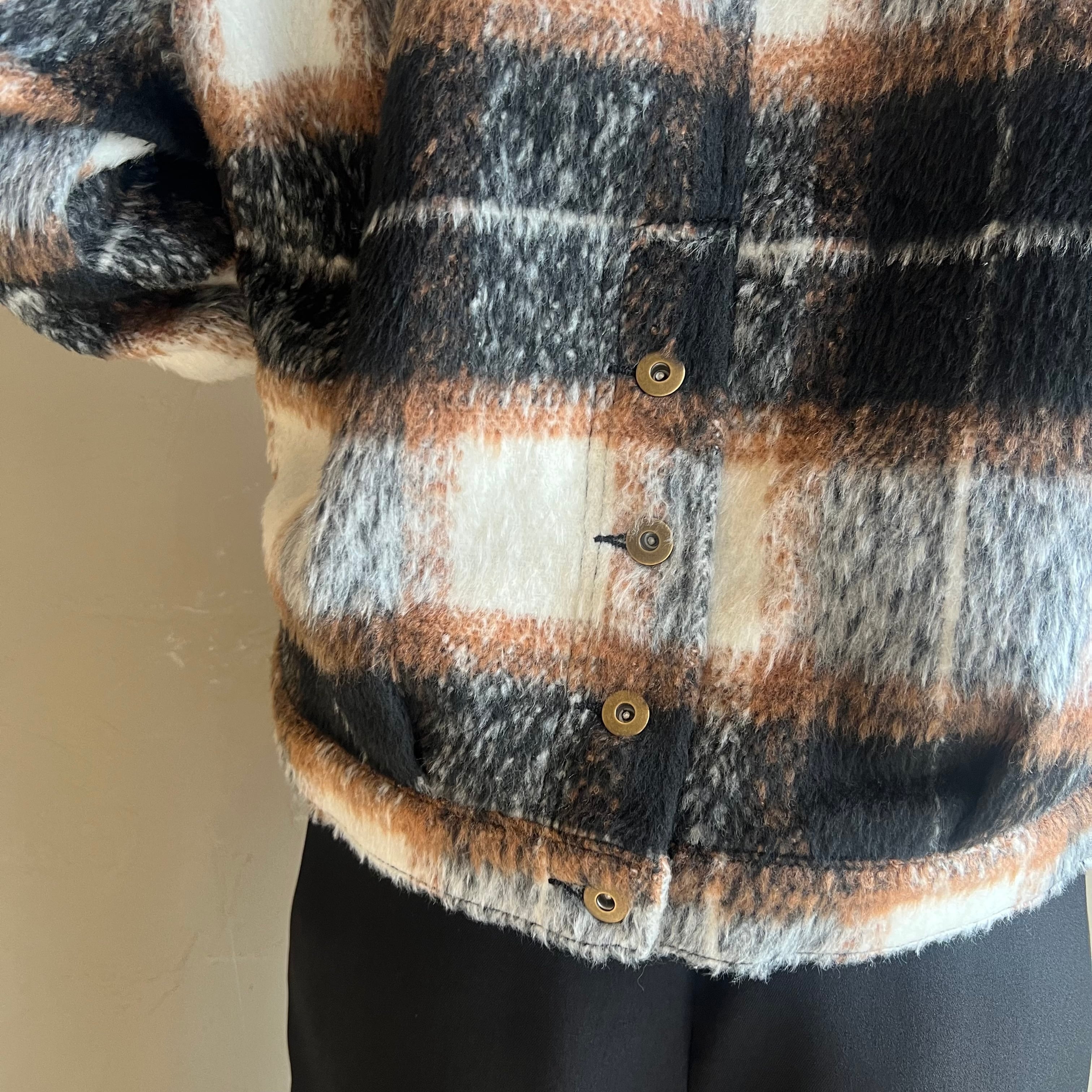 Praia 】シャギーチェックジャケットコート | valance 福井