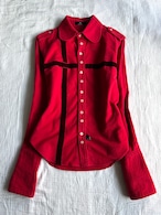 "SUPER LOVERS" Velour Cross Shirts