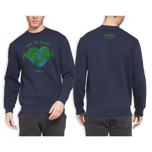 YOKOHMA 横浜 Save the Planet Crew Fleece Navy