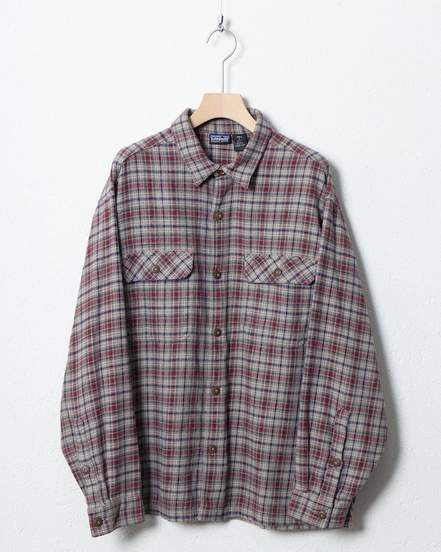 "Patagonia" check patterned organic cotton flannel shirt / Made In PORTUGAL